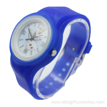 Small Round Sport Watch with Silicone Coating